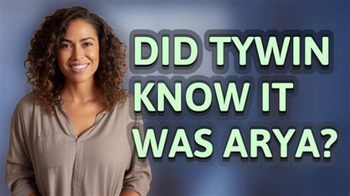 Did Tywin know it was Arya?