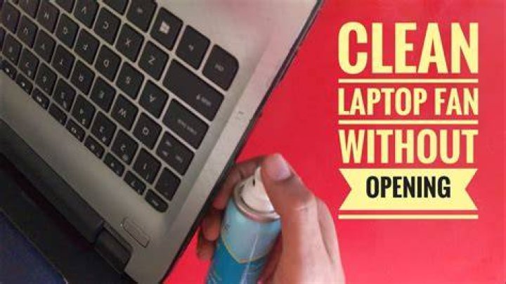 How do I clean my laptop fan without taking it apart?