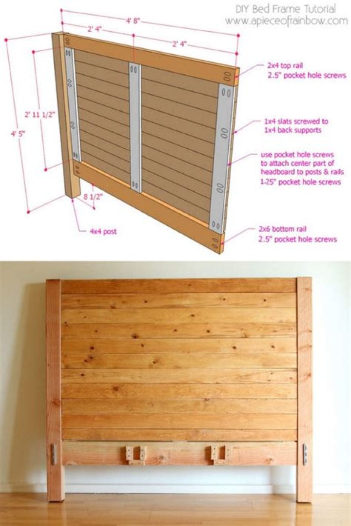 How do you attach a headboard to a wooden bed?