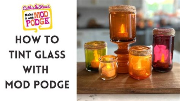 How do you use Mod Podge to color glass?