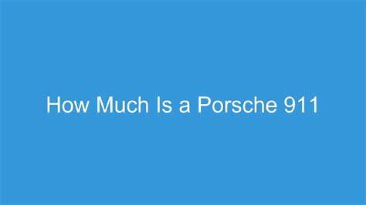 How much is a normal Porsche?