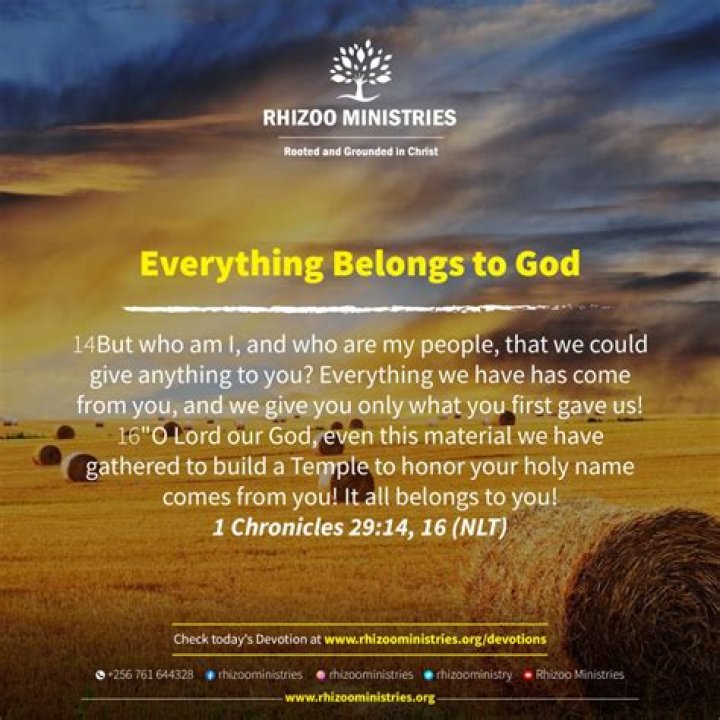 What belongs to God and what belongs to me?